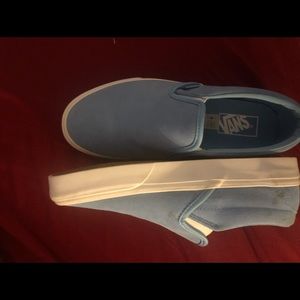 Blue slip on vans